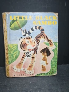 Little Black Sambo Little Golden Book Bannerman Tenggren "F" Edition 1948 AS IS - Bild 1 von 4