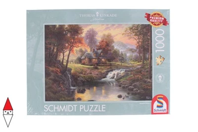 PUZZLE PAESAGGI SCHMIDT COTTAGES E CHALETS KINKADE MOUNTAIN RETREAT 1000 PZ - Immagine 1 di 3