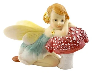 Miniature Garden and Terrarium Flower Fairy Resting on Figurine - Picture 1 of 3