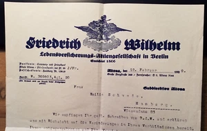 Friedrich Wilhelm Lebensversicherungs-Aktiengesellschaft Berlin 1929 - Schreiben - Picture 1 of 1