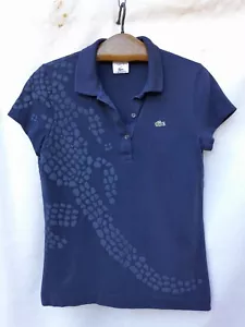 Lacoste x Michael Yang Plastic Polo Shirt Womens Large Embroidered Badge Logo - Picture 1 of 13