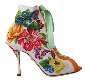 Dolce & Gabbana Zapatos Jersey Elástico Botas Abierto Dedos Tacones EU37.5/US7 - Imagen 1 de 11