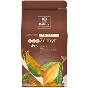 Cacao Barry Heritage Zephyr White Chocolate Pistoles 11 lb. WS-409BN34ZEPH - Picture 1 of 3