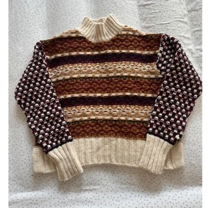 Veronica Strickpullover Pullover mit Bartstreifen Stehkragen Langarm XS Z2 - Bild 1 von 6