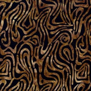 Wilmington Batiks – Cinnamon Twist – Floating Lines – Black - Picture 1 of 6