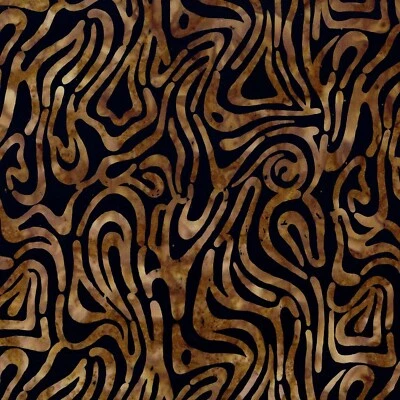 Wilmington Batiks – Cinnamon Twist – Floating Lines – Black - Image 1 of 4
