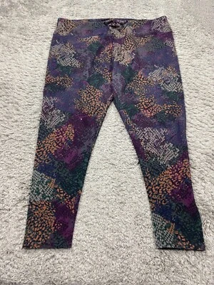 Soft Surroundings Pants Women 1X Purple Geometric Skinny Ankle Crop Legging - Image 1 of 4