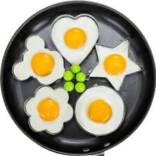 5Pcs Fried Egg Non Stick Stainless Steel Pancake Ring Mold Cooking Kitchen Tools