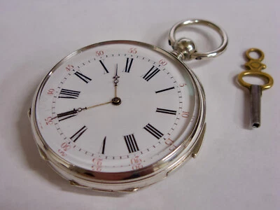 RARE montre Duplex à sonnerie Emile Borle Antique Quarter repeater pocket watch - Photo 1/4