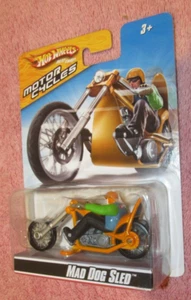 Orange Mad Dog Sled Motorcycle w/ Rider - 2008 Hot Wheels Motorcycles Series - Picture 1 of 1
