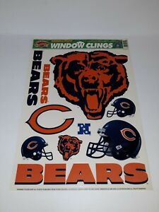 NEW - Vintage 1995 - NFL Chicago Bears Static Cling Reusable window stickers