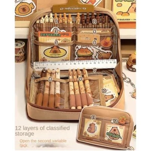 Cute Pencil Case Multifunctional Stationery Set Capybara Pen Bag for Students - Picture 1 of 20