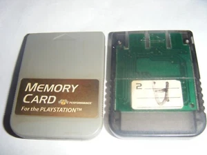 Memory Card by Performance for Playstation 1 PS1 TESTED Vintage 2 MEMORY CARDS - Picture 1 of 1
