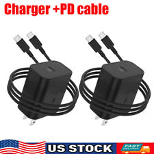 For Samsung S24 S23 S22 S21 Ultra S10 25W Super Fast Charger & Type C Cable-USA
