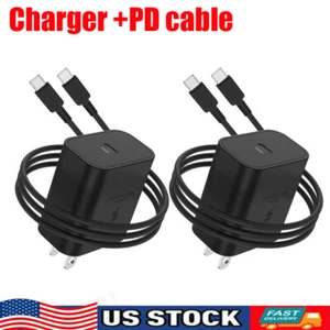 For Samsung S24 S23 S22 S21 Ultra S10 25W Super Fast Charger & Type C Cable-USA - Photo 1 sur 16