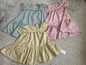 Girls Cotton Ruffle Dress 4-10 Y | Comfy Summer Outfit with Puff Sleeves - Picture 1 of 10