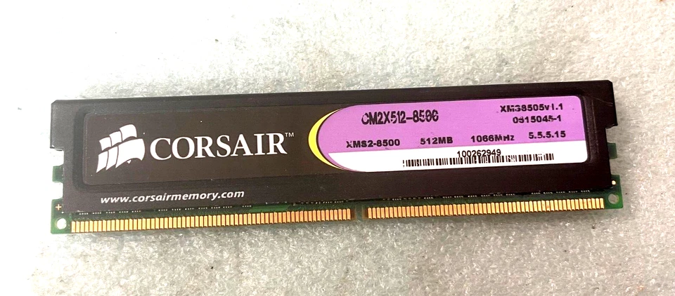 CORSAIR CM2X512-8506 XMS2-8500 1066MHZ XMS38505V1.1 512MB MEMORY RM2-CMP52-41 - Image 1 of 2