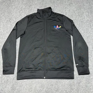 Adidas Jacket Boys Large 13-14 Black Primeblue Track Soccer Full Zip Pockets - Picture 1 of 12