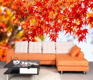 3D Red Leaf KE646 Jesus Religion God Wallpaper Mural Self-adhesive US Bea - Picture 1 of 11