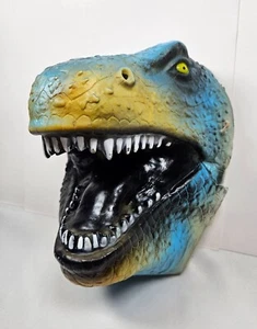 Vintage 1990er T-Rex Dinosaurier Gummi Halloween Maske - Bild 1 von 7
