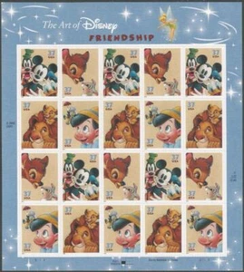 Sheet of 20 stamps - Scott 3865-68 - 37 cent - Disney Friendship - 2004 - MNH - Picture 1 of 1