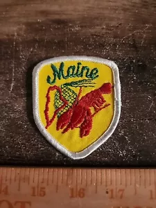 Vintage State of Maine Sew On Patch FREE SHIPPING - Picture 1 of 2