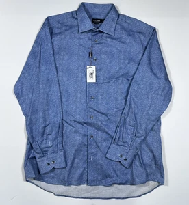 $278 New ST. CROIX Contemporary Men's Size XXL 2XL 100% Cotton Blue Button Front - Picture 1 of 5