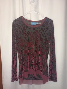 Top Burnout in velluto Simply Vera Wang viola medio capriccioso fata grunge - Foto 1 di 9