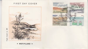 DENMARK : 1978   FDC/ COVER - SCOTT #  616/19  LANDSCAPE - Picture 1 of 1