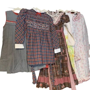 Vtg Lot 70s 80s Girls Dresses Prairie Party Cottagecore Vintage Reseller Bundle - Picture 1 of 9