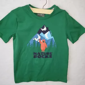 Eddie Bauer Nature Rocks Bear Green Kids Medium 10-12 - Picture 1 of 5