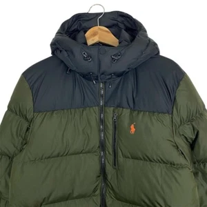Ralph Lauren Puffer Jacket Down Two Tone Green/Black- Size Men's M - Picture 1 of 8