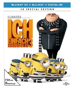 ICH-EINFACH UNVERBESSERLICH 3 (3D)-BLU-RAY 2 BLU-RAY NEU - Photo 1/1