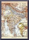 stara mapa +WSCHODNIE INDIE + INDIE 1895 +Kalkuta, Bombaj, Madras, Delhi+ PROWINCJE