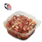 100 Pack-C57PST1 Clear 6" Seal Hinged-Lid Plastic Containers For Food & Takeout