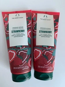 The Body Shop Strawberry Shower Scrub For Normal Skin Types 6.75 Oz Lot Of 2 - Picture 1 of 5