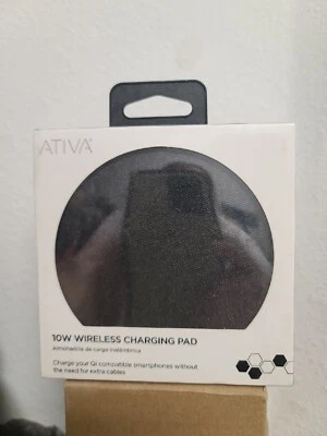 New Ativa 10W Wireless Charging Pad w 5ft Cord. In Box - Image 1 of 2
