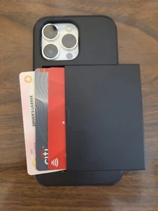 New case iPhone 13 Pro black Wallet Credit Card Holder Flip Protective - Zdjęcie 1 z 5
