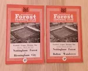 Nottingham Forest 1958/59 Selection of Home League Div 1 Programmes from menu - Picture 1 of 3