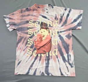Adult M Selena Tie-dye Portrait T-shirt Colorful Retro Pop Music Memorabilia - Picture 1 of 10