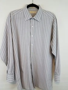 Michael Kors Shirt Mens Size Large Button Down Long Sleeve Blue 16 1/2" - 32/33" - Picture 1 of 7