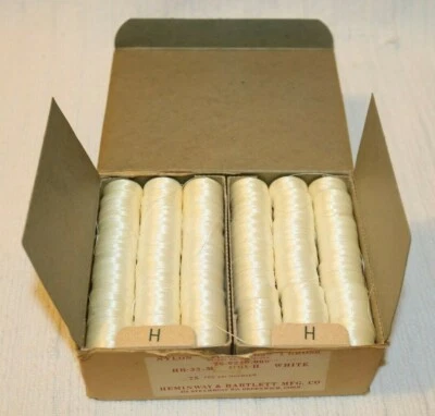 Vintage Nylon Hem-Bobs, HB-33-M STYLE-H WHITE 75 Yds per Hembob (1 gross/144 p) - Image 1 of 4
