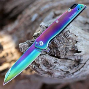 KERSHAW - Misdirect RAINBOW Spring Assist Frame-Lock Flipper knife A/O 1365RBW - Picture 1 of 7