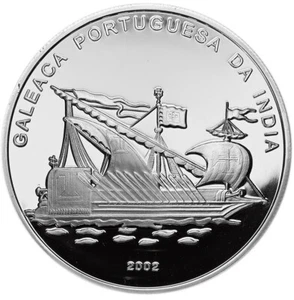 CONGO 1000 Francs 2002 Proof Fine Silver 'Portuguese Merchant Ship' - Picture 1 of 2