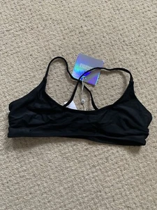 Missguided black sporty cross back bikini top size 8-10 - Picture 1 of 3