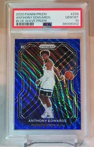 2020-21 Panini Prizm Anthony Edwards #258 Rookie Card (RC) Blue Wave PSA 10  - Picture 1 of 4