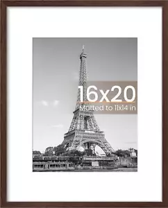 Upsimples 16x20 Picture Frame, Display Pictures 11x14 With Mat Or 16 X 20 Wall 1 - Picture 1 of 6