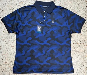 Psycho Bunny Men's Huston Sport AOP Short Sleeve Polo Shirt Size 2XL - Picture 1 of 9