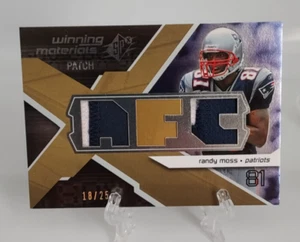 Randy Moss 2008 Upper Deck SPx Winning Materials Game Used Jersey Card Gold /25 - Picture 1 of 4