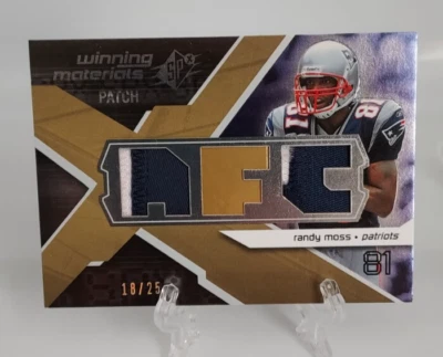 Randy Moss 2008 Upper Deck SPx Winning Materials Game Used Jersey Card Gold /25 - Image 1 of 4